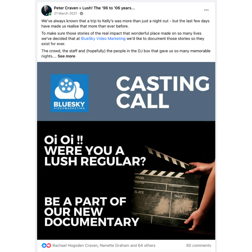Lush Lives the original casting call