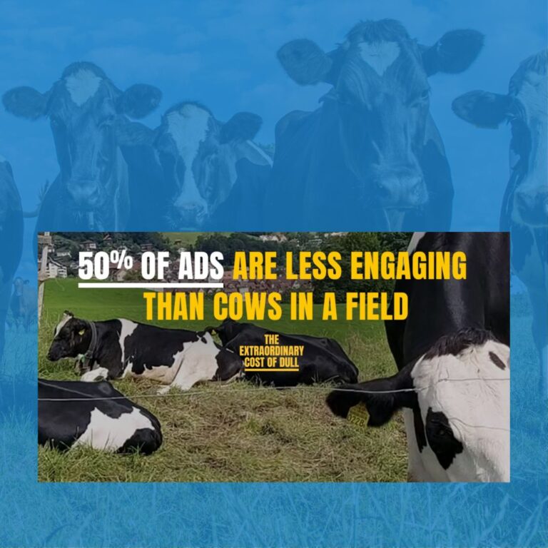 half of ads are less engaging that cows in a field